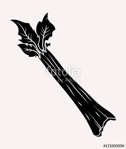 423x500 celery vector silhouette stock image and royalty free vector