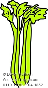 166x300 Clipart Image Of A Whimsical Drawing Of Celery