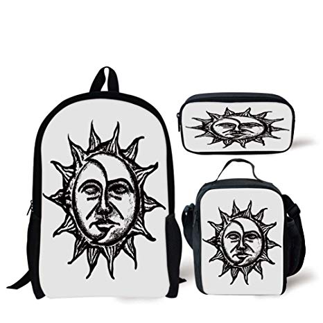 466x466 School Lunch Pen Bags,sun And Moon,hand Drawn