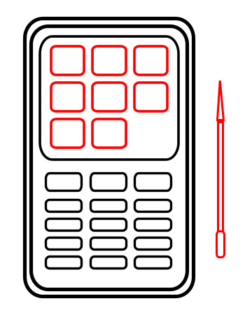 350x450 How To Draw A Phone Drawing A Cartoon Cell Phone Calendar Alimy Us
