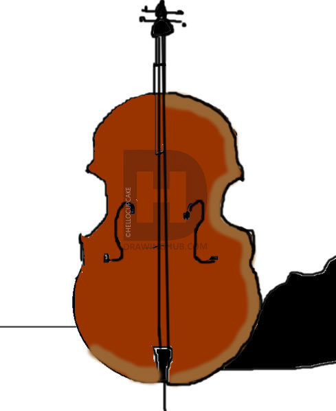 489x598 Cello Drawing