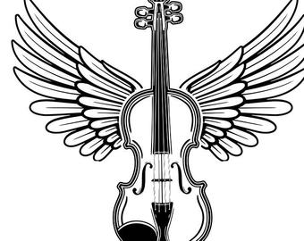 340x270 Double Bass Drawing Etsy