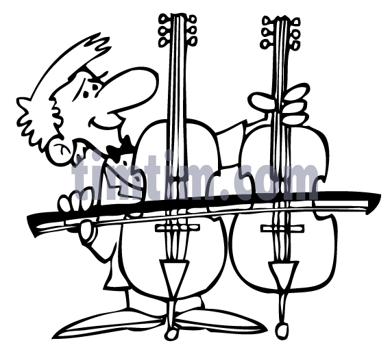 569x517 Free Drawing Of Double Bass Cello Bw From The Category Dance