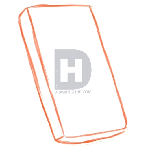 512x512 how to draw a blackberry, cellphone, step