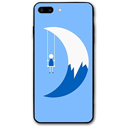 425x425 moon man drawing minimalism floral print pc cellphone