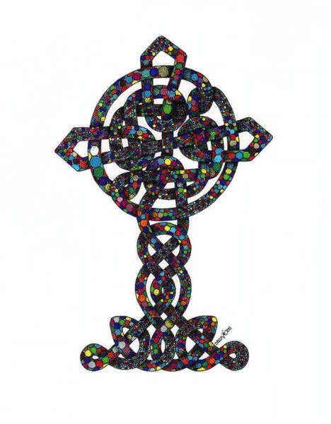 468x600 Celtic Cross Drawings Fine Art America