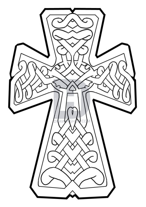 507x720 How To Draw A Celtic Cross, Step