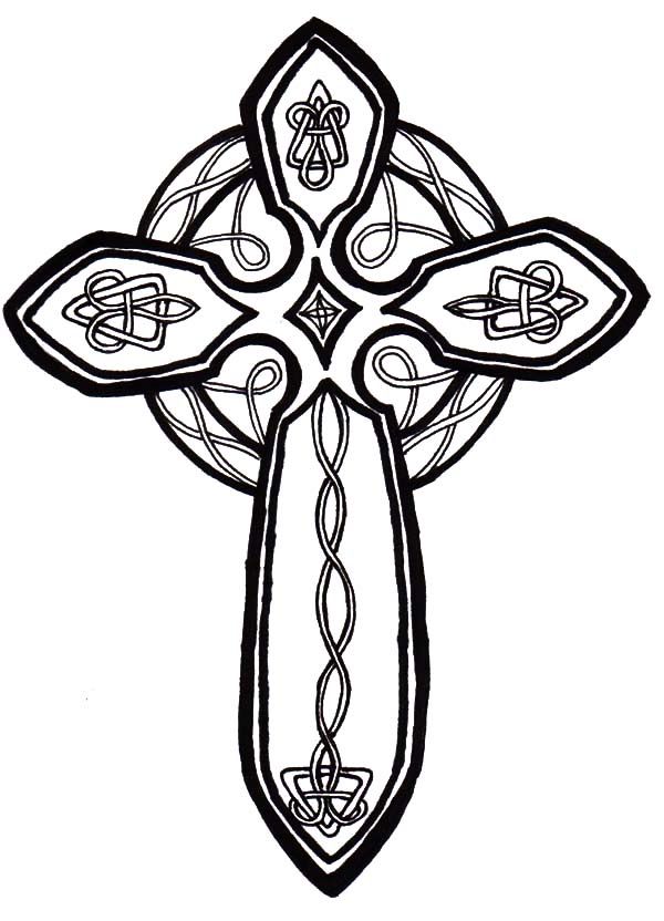 600x832 How To Draw Celtic Cross Knot Coloring Pages Best Place To Color