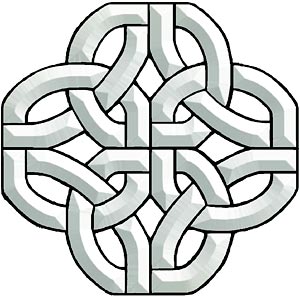 300x297 Celtic Knot Bevel Cluster Assorted Objects Delphi Glass