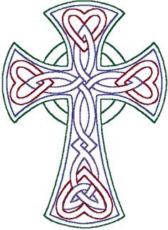 236x323 Redwork Celtic Trinity Knot Cross Embroidery Design Celtic,irish
