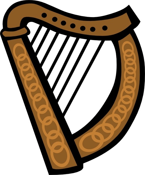 492x594 Celtic Harp Simple Clip Art Free Vector In Open Office Drawing