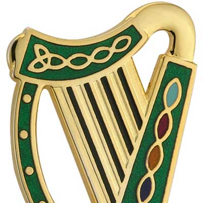 400x400 Irish Harp Brooches