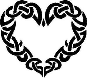 300x271 celtic heart vinyl decalsticker celtic knot love tattoo spiritual
