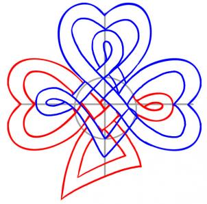302x298 How To Draw A Celtic Clover Knot, Step