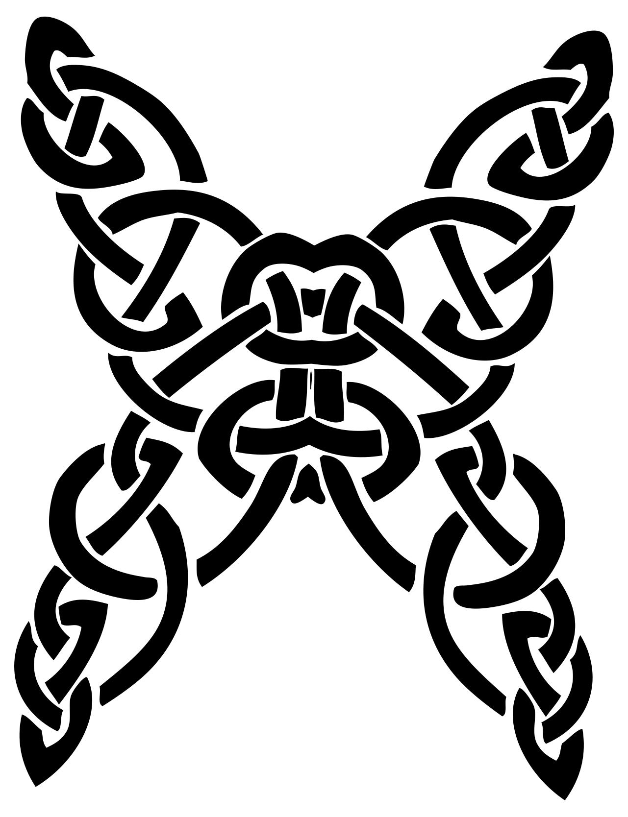 1281x1668 Celtic Knot Line Art Butterfly Clipart