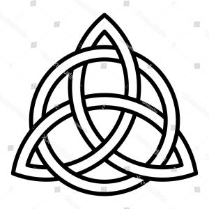 300x300 celtic trinity knot vector line drawing createmepink