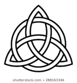 260x280 Celtic Trinity Knot Vector, Line Drawing, Logo Design Element