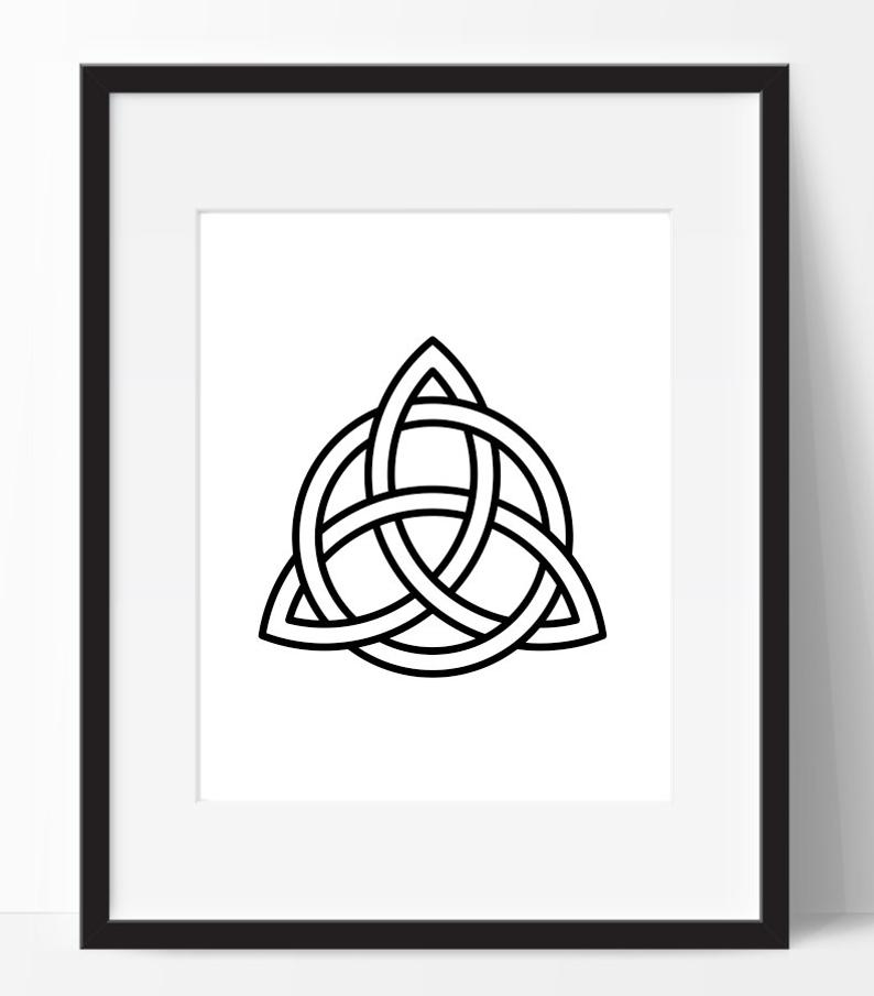 794x905 black and white print celtic knot print trinity knot etsy