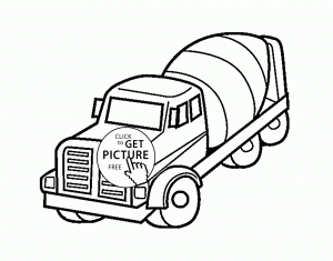 300x235 Coloring Pages Cement Truck Coloring Pages