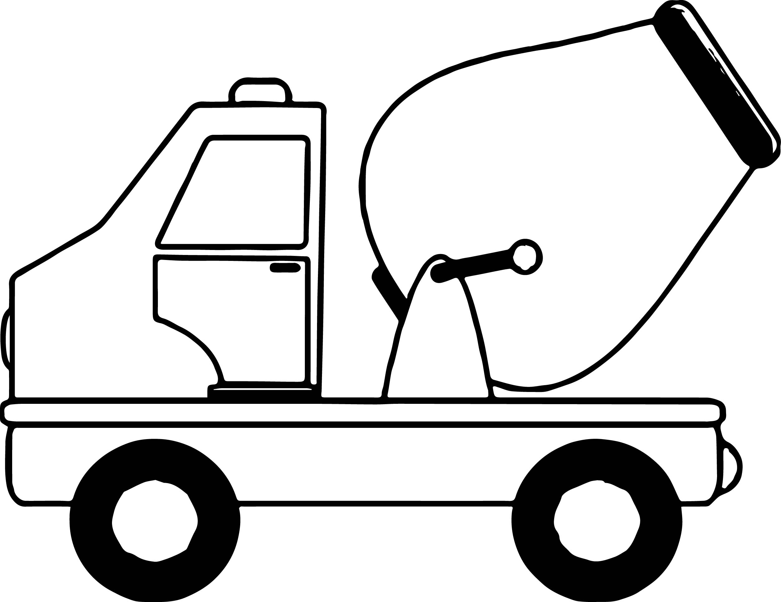 2503x1929 Cement Truck Mini Coloring