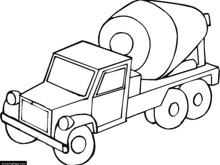 440x330 Free Coloring Pages Of Concrete Truck, Cement Mixer Coloring