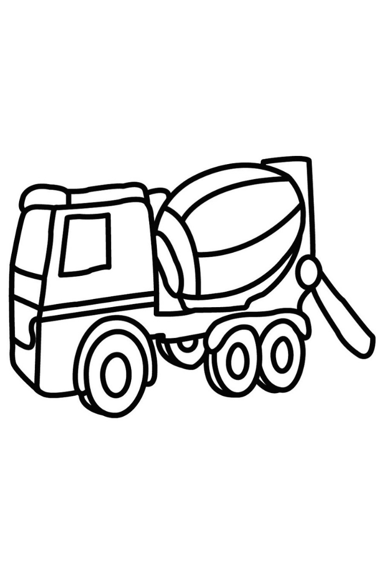 735x1102 How To Draw A Concrete Mixer Truck Learn Colors For Kids