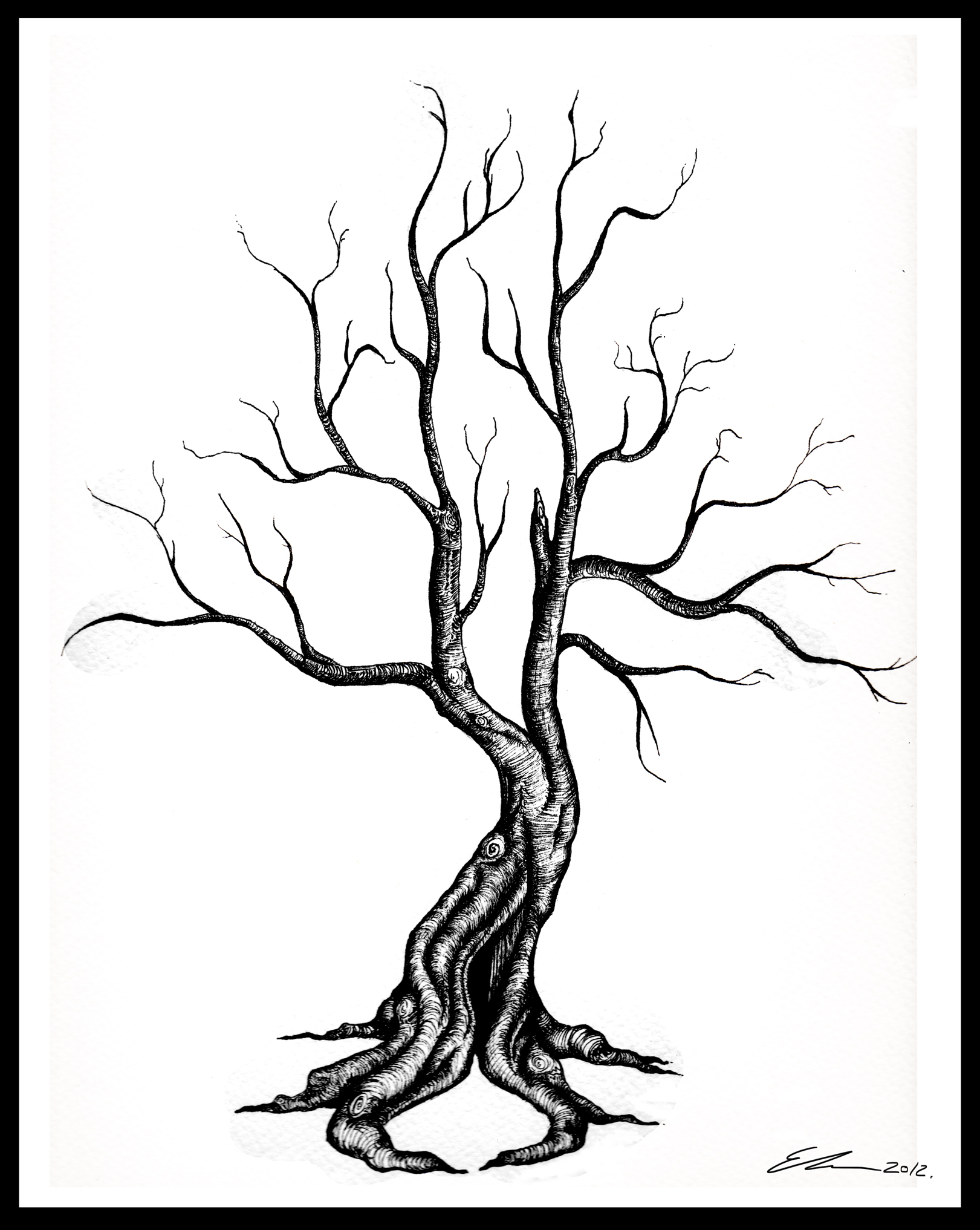 1621x2033 Cemetery Drawing Tree For Free Download