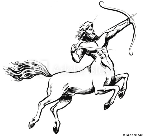 500x478 centaur with a bow