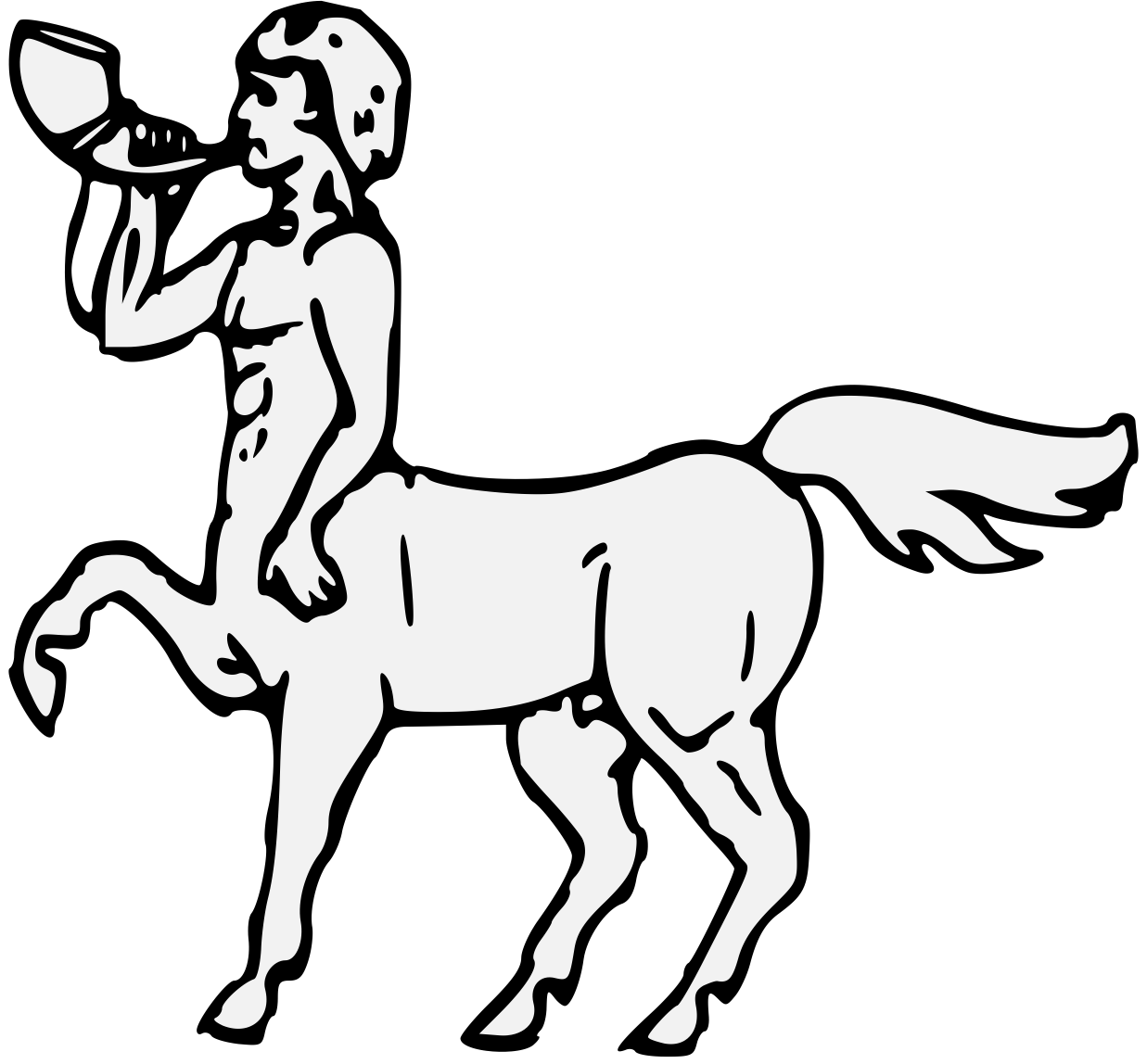 1237x1148 collection of free horn drawing centaur download on ui ex