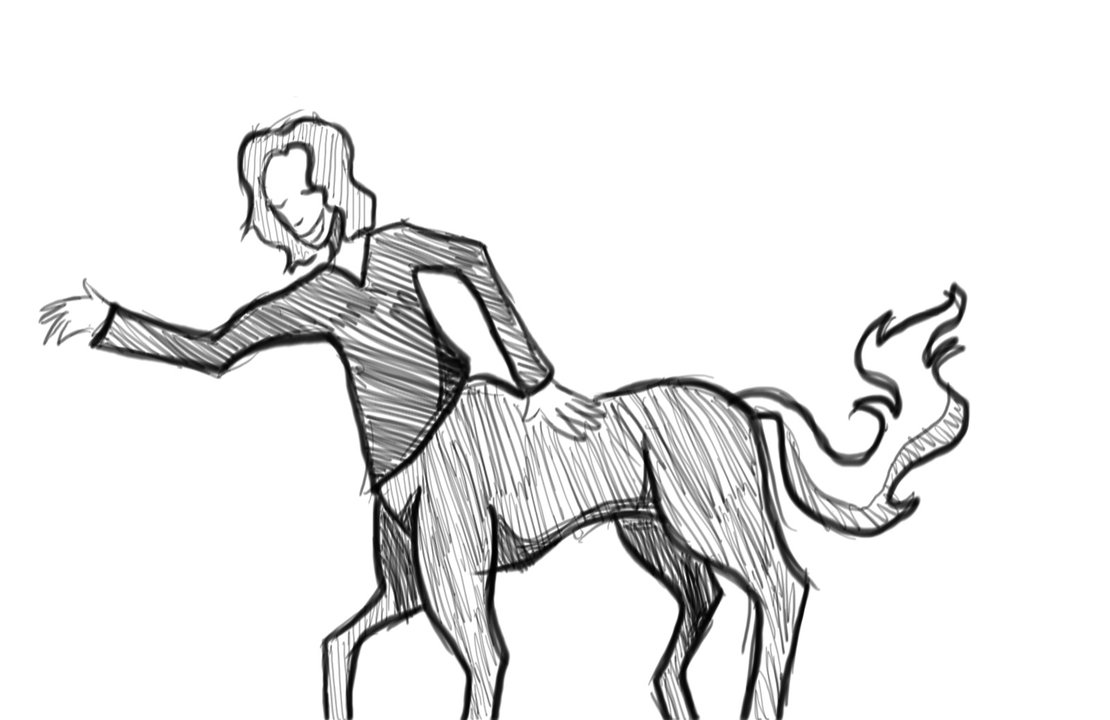 1110x720 centaur drawing cat for free download