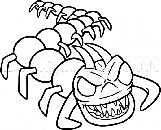 520x419 learn how to draw pixel centipede from pixels, video game