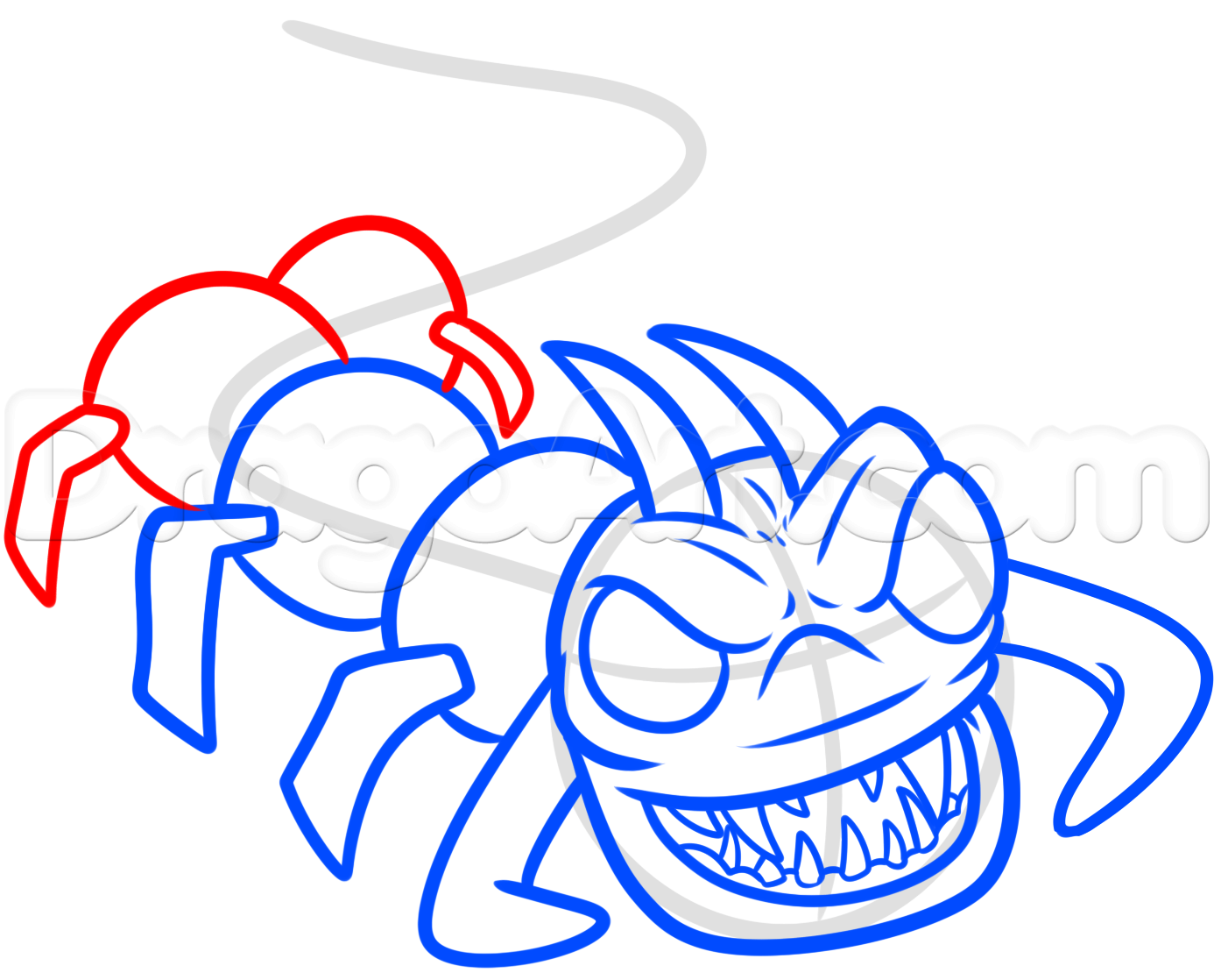 1386x1118 step how to draw pixel centipede from pixels