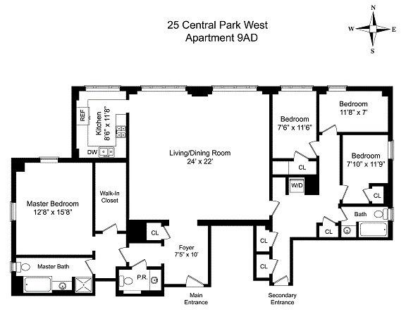 576x453 The Century, Central Park West, Unit
