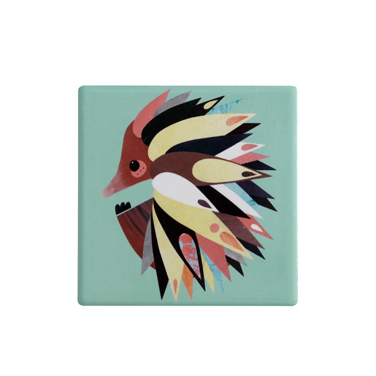 750x750 maxwell williams pete cromer ceramic square tile coaster echidna