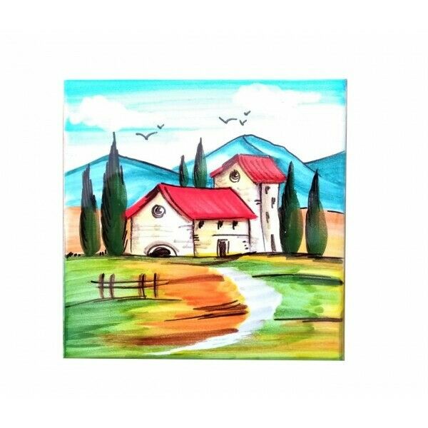 600x600 Tuscan Landscape Italian Ceramic Tile