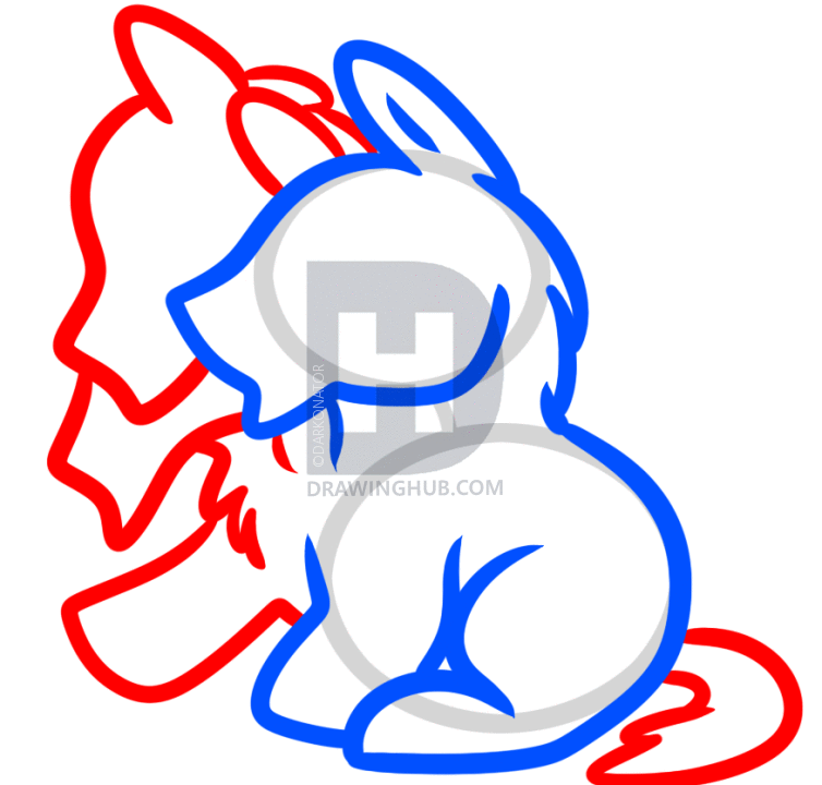 754x720 how to draw cerberus for kids, step