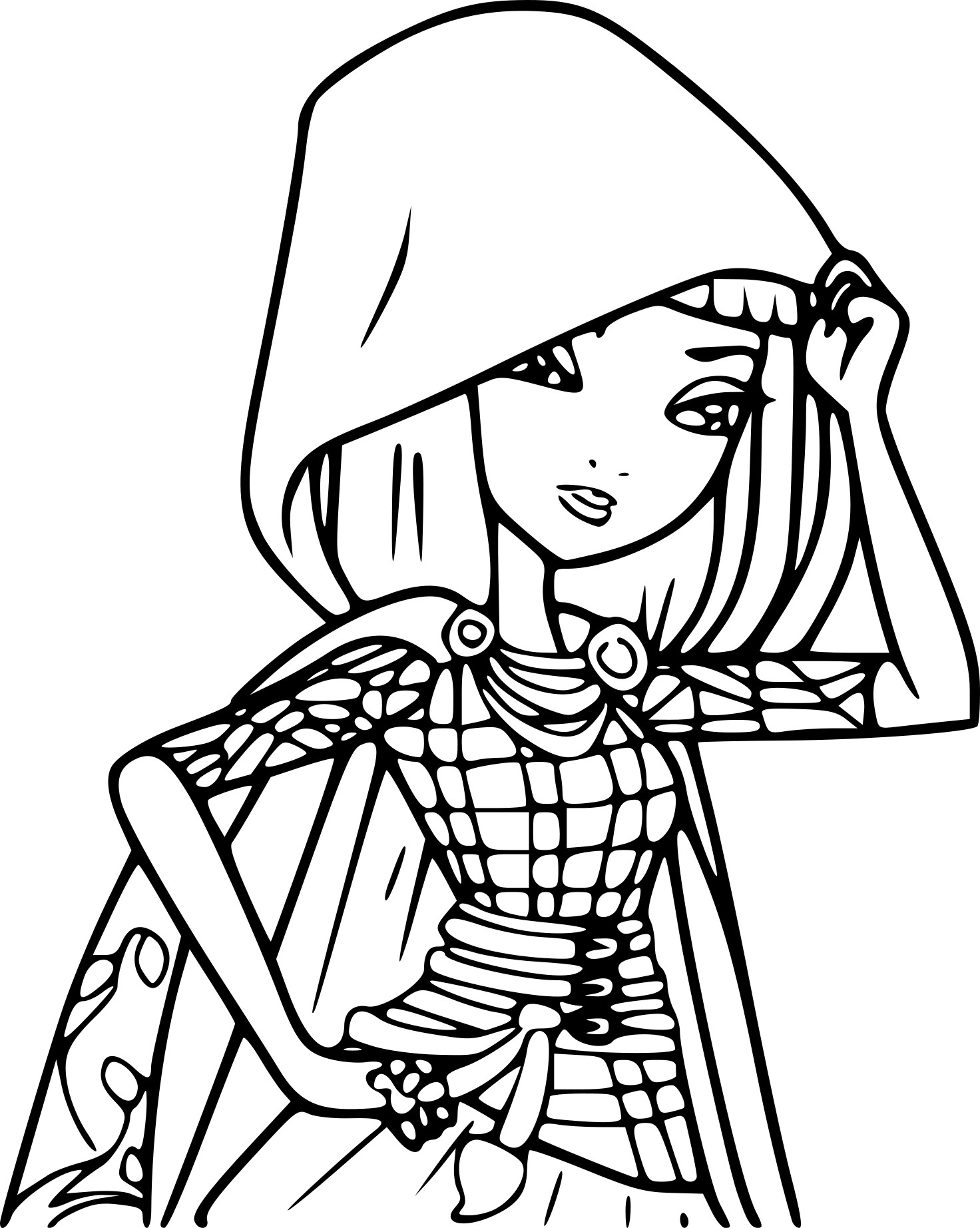 1472x1844 coloriage ever after high cerise hood imprimer gratuit