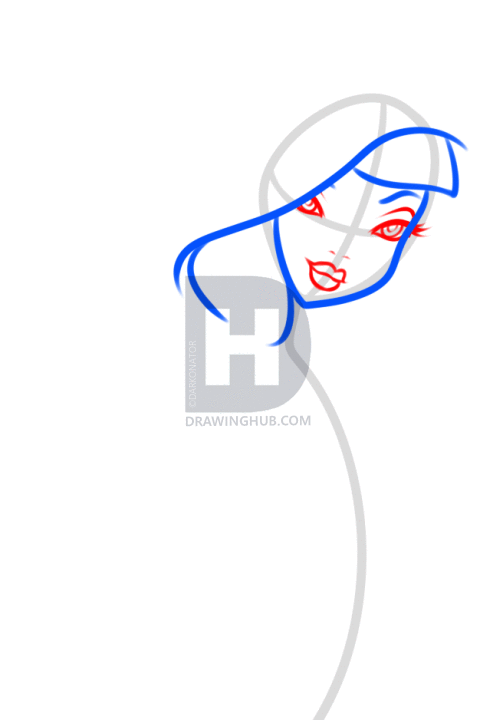 503x720 how to draw cerise hood, step