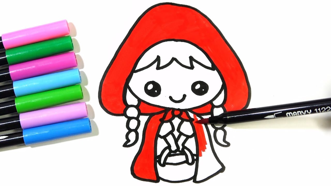 1280x720 Little Red Riding Hood Drawings