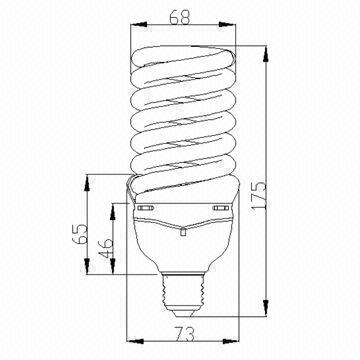 360x360 high power cfl, full spiral, hour lifespan, tri