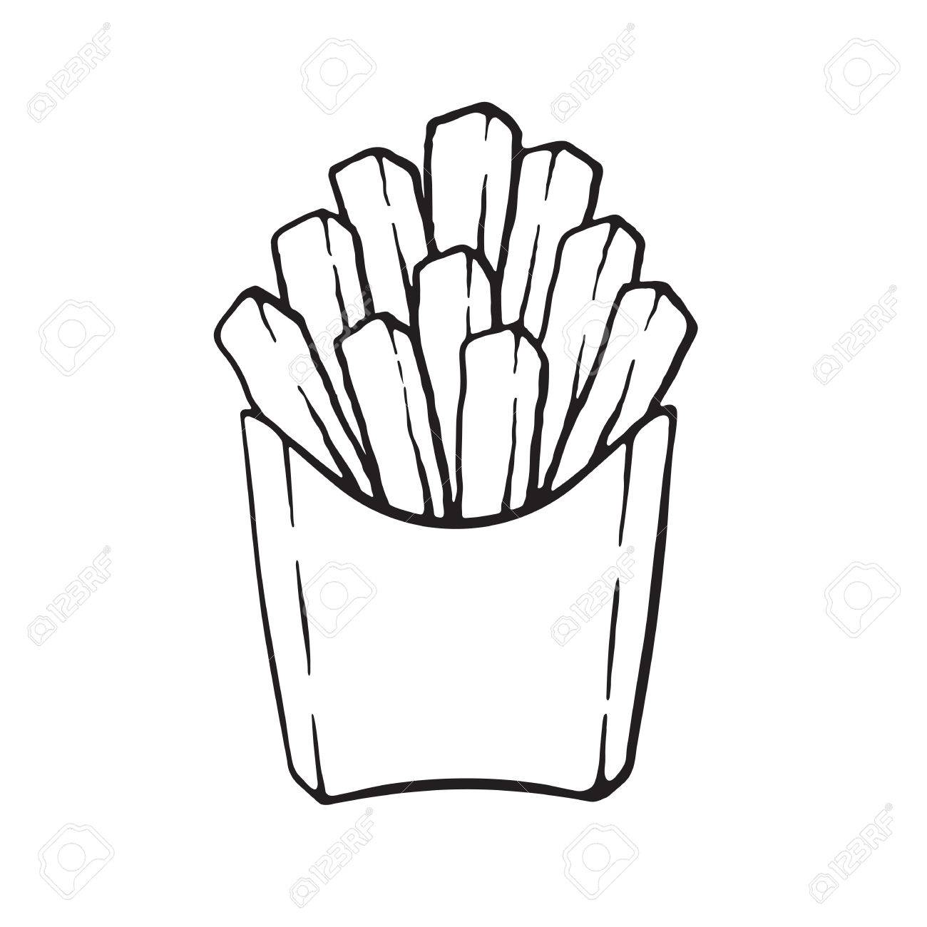 1300x1300 Huge Collection Of 'french Fries Drawing' Download More Than