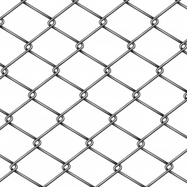 626x626 Chain Link, Rabitz Fence Fragment Or Pattern Realistic Vector