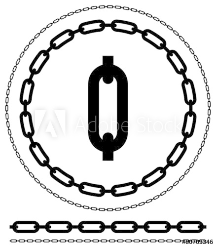 438x500 chain, chain link silhouette isolated circles and straight line