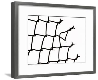 400x329 broken chain link fence photographic print