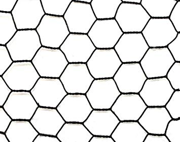 355x281 steel hex web blk pvc coated fence x