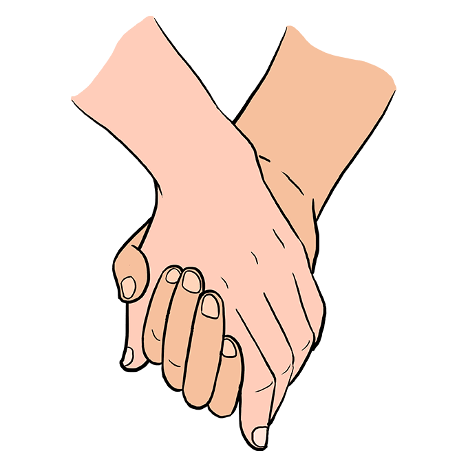 680x678 How To Draw Holding Hands