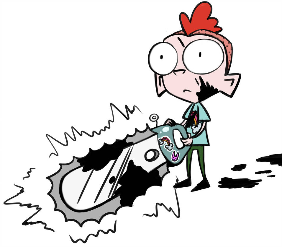 956x836 Mute Keef With A Cute Chainsaw