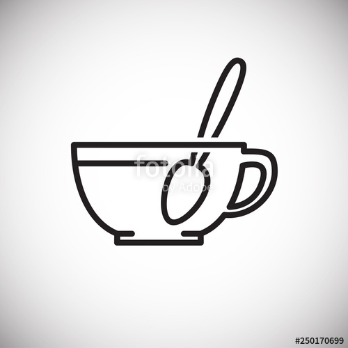 500x500 Hot Drink Outline Icon On White Background For Graphic And Web