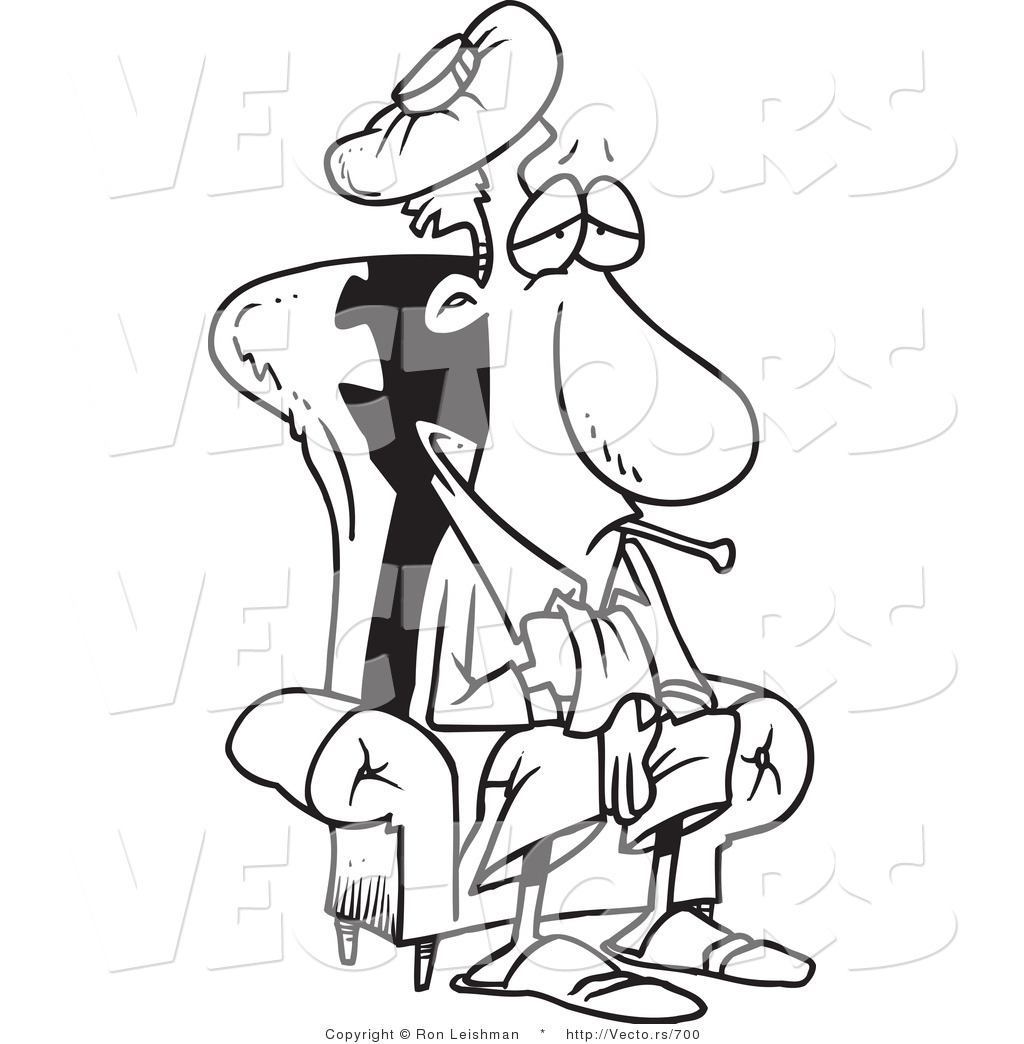 1024x1044 Vector Of A Sick Man In A Chair