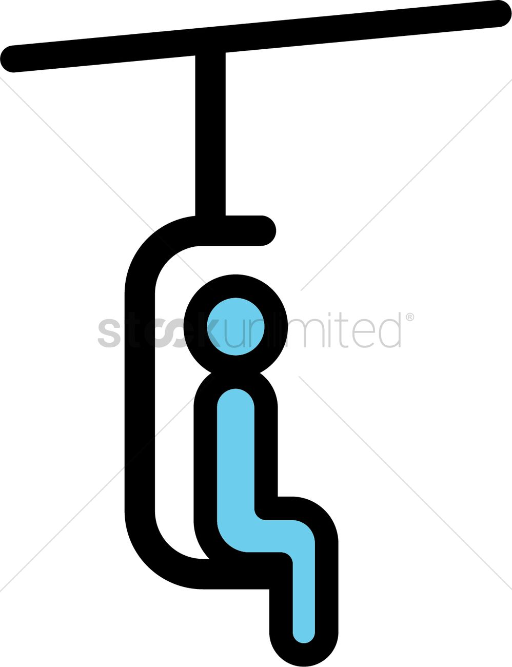 998x1300 Chairlift Icon Vector Image